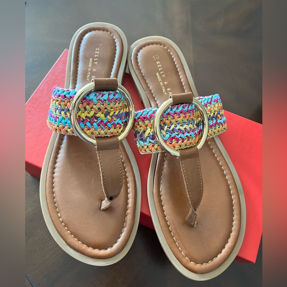 DSW Kelly & Katie Multi Color Sandal Size 10